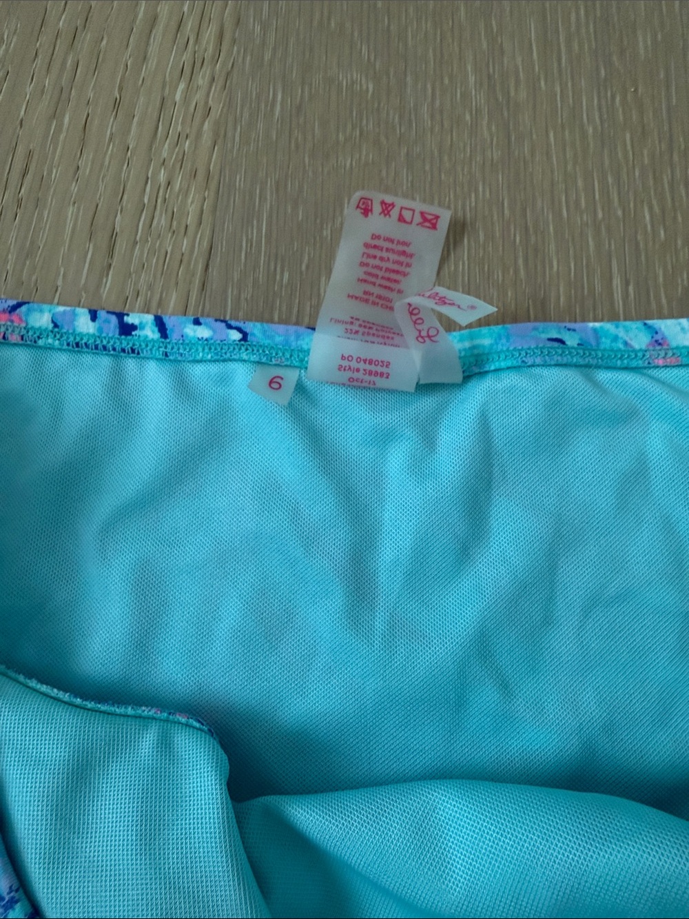 Lilly Pulitzer Tropical Print Bikini Bottoms (only) in Navy & Aqua - Picture 2 of 2